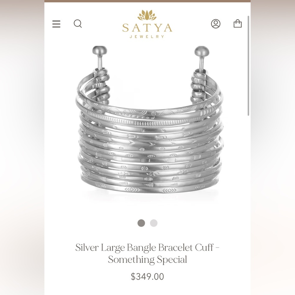 NEW Satya Sterling Silver Large Bangle Bracelet Cuff “Something Special” $349 - Picture 4 of 16